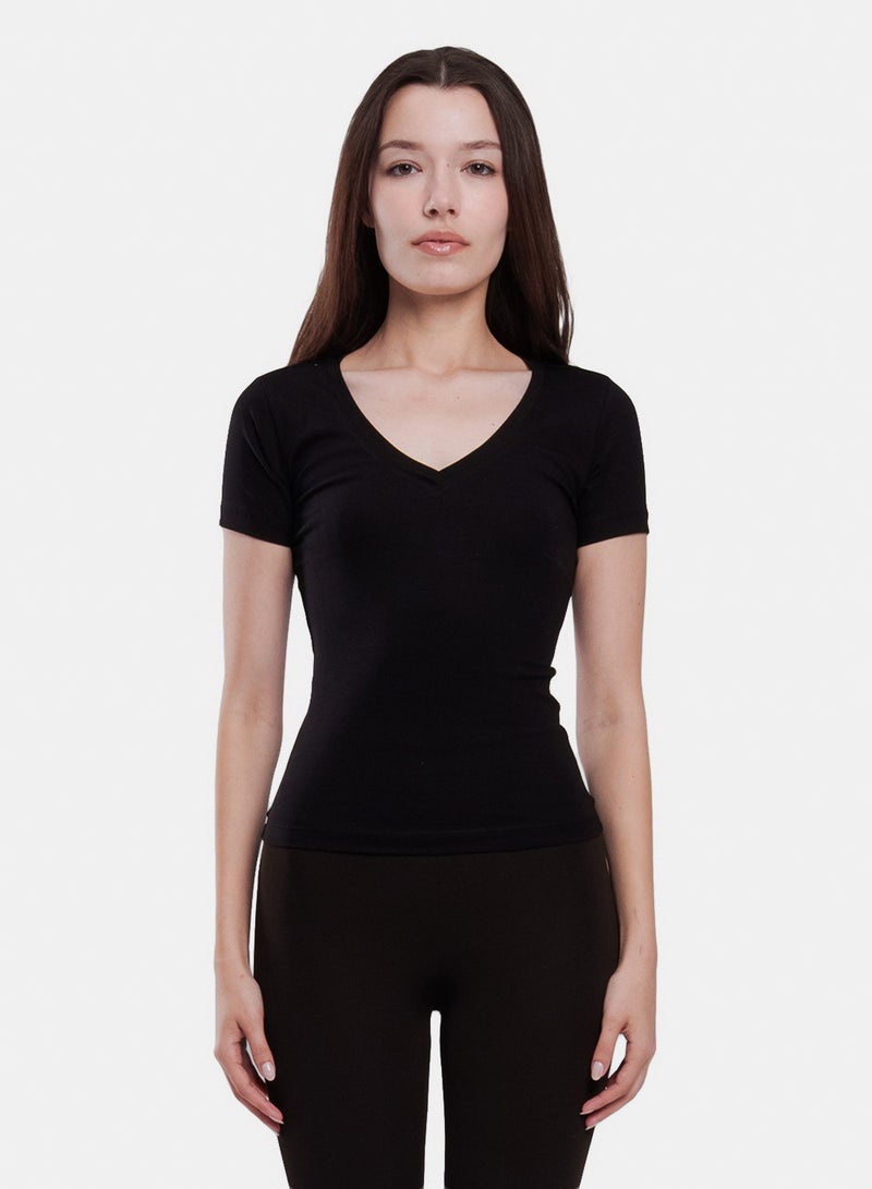 V-Neck Short Sleeve Top